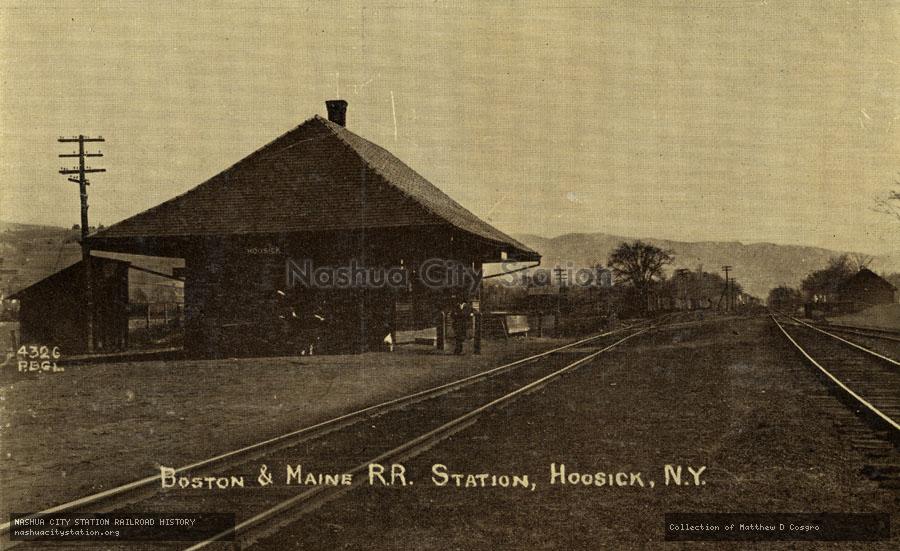 Postcard: Boston & Maine Railroad Station, Hoosick, New York